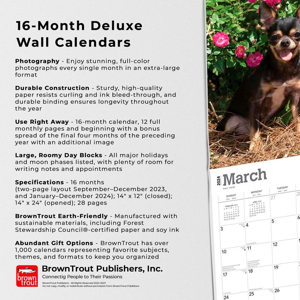 For the Love of Chihuahuas Deluxe 2024 Wall Calendar Fourth Alternate Image width=&quot;1000&quot; height=&quot;1000&quot;