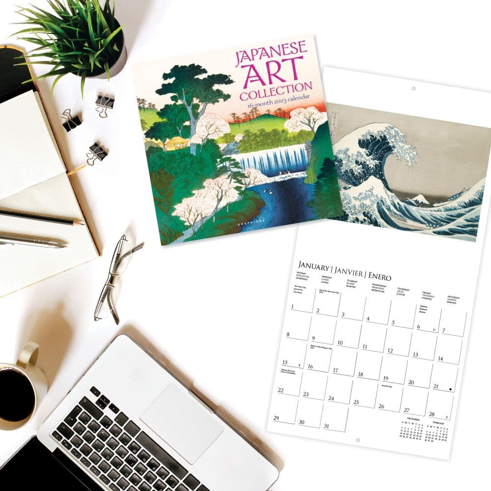 Japanese Art Collection 2023 Wall Calendar - Calendars.com