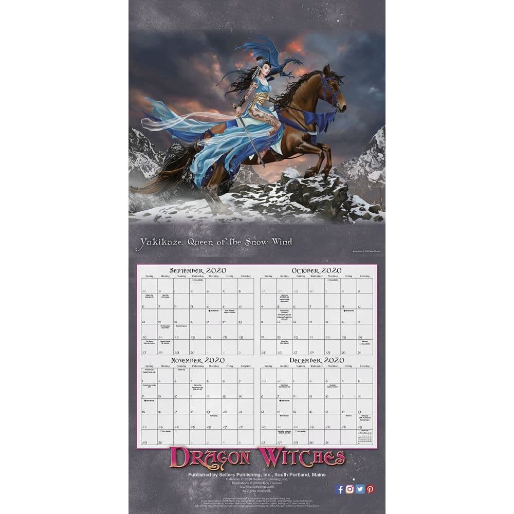 Dragon Witches Wall Calendar