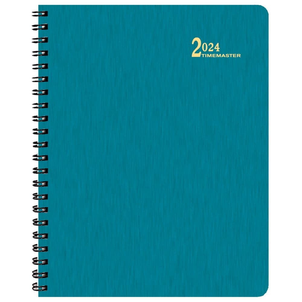 Turquoise Shimmer Medium Time Master 2024 Planner Main Product Image width=&quot;1000&quot; height=&quot;1000&quot;