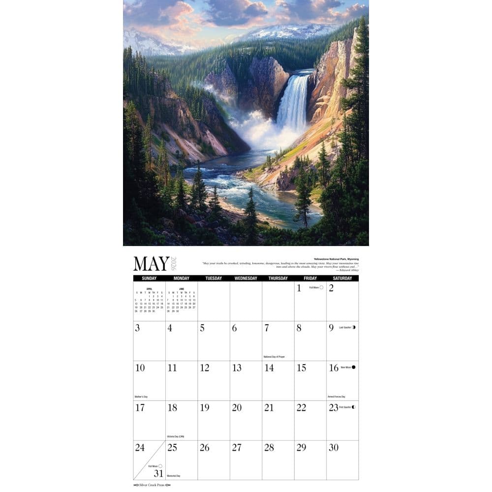 National Park Paintings 2026 Wall Calendar Second Alternate Image