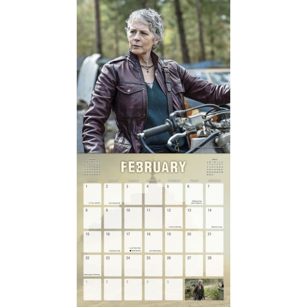 Walking Dead Daryl Dixon 2026 Wall Calendar Second Alternate Image