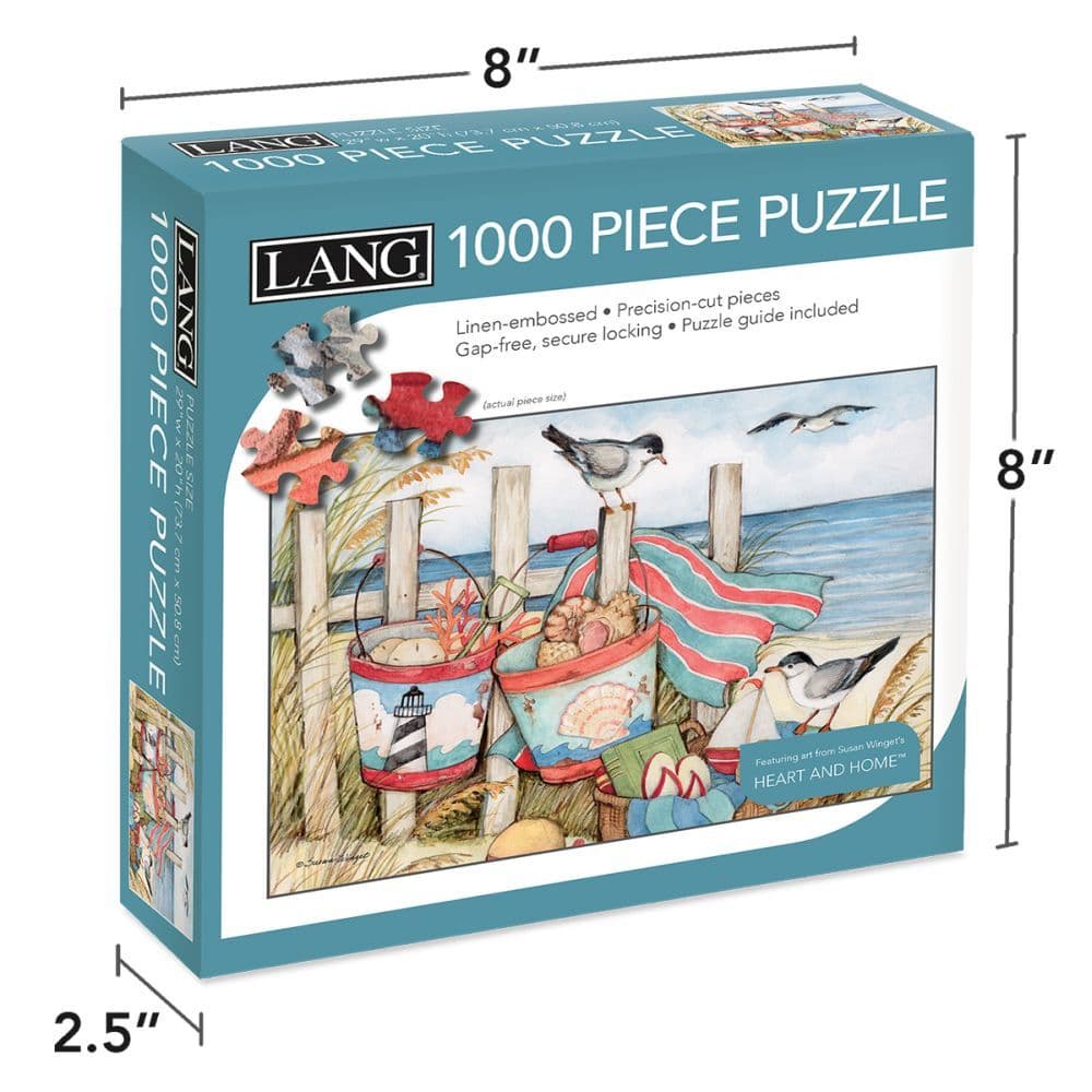 Sand Buckets 1000 Piece Puzzle by Susan Winget