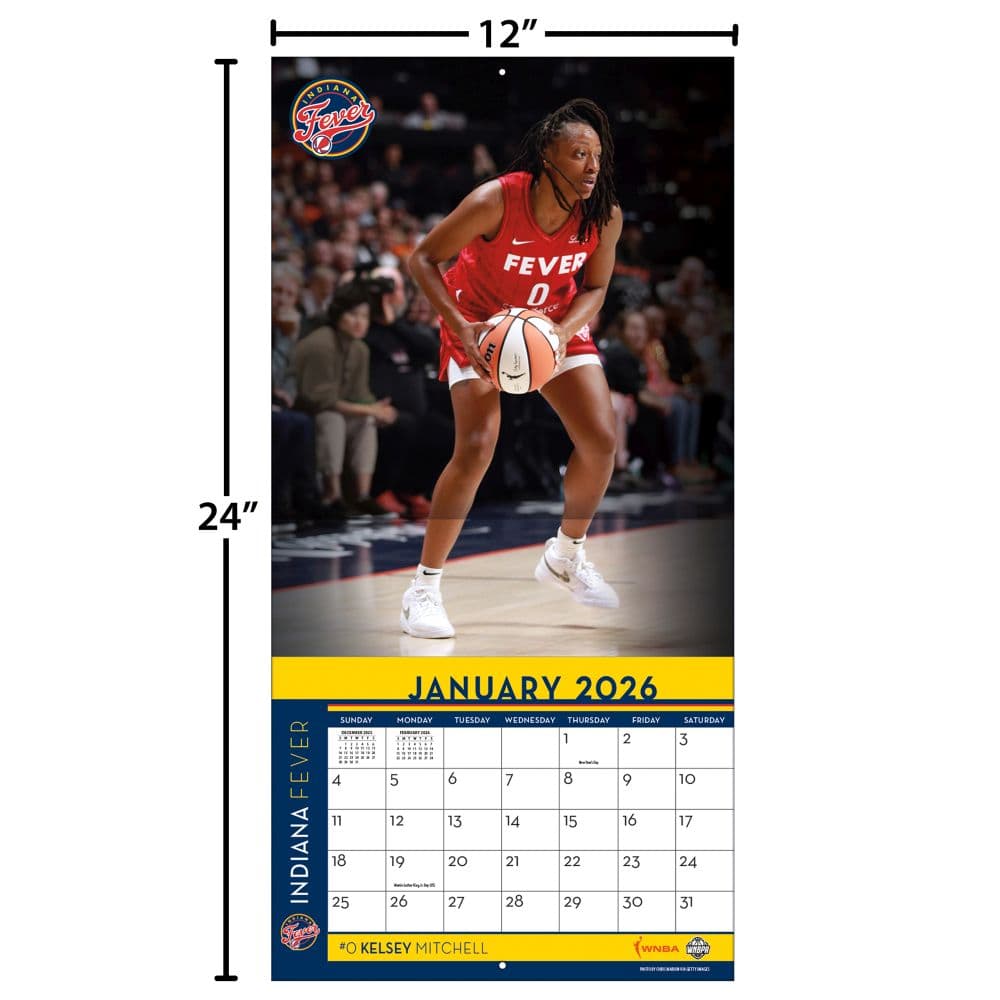 Indiana Fever 2026 Wall Calendar Fifth  Alternate Image
