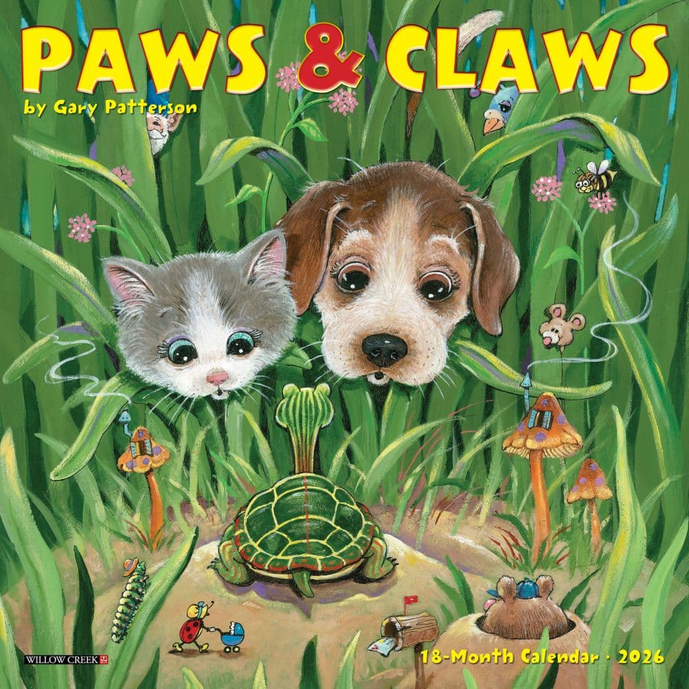 Paws and Claws by Gary Patterson 2026 Mini Wall Calendar Main Image