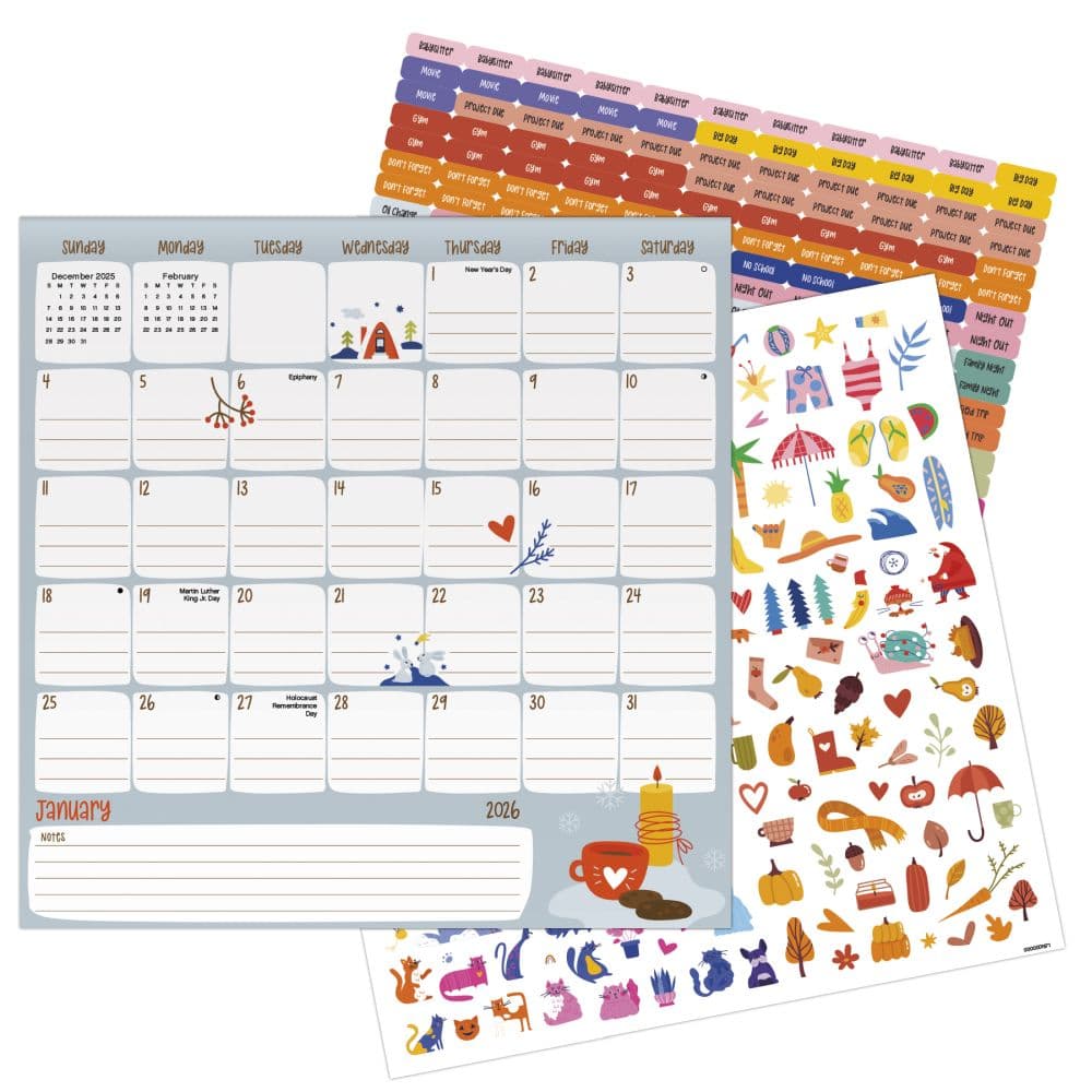 Family Design 2026 Magnetic Desk Calendar Eighth Alternate Image