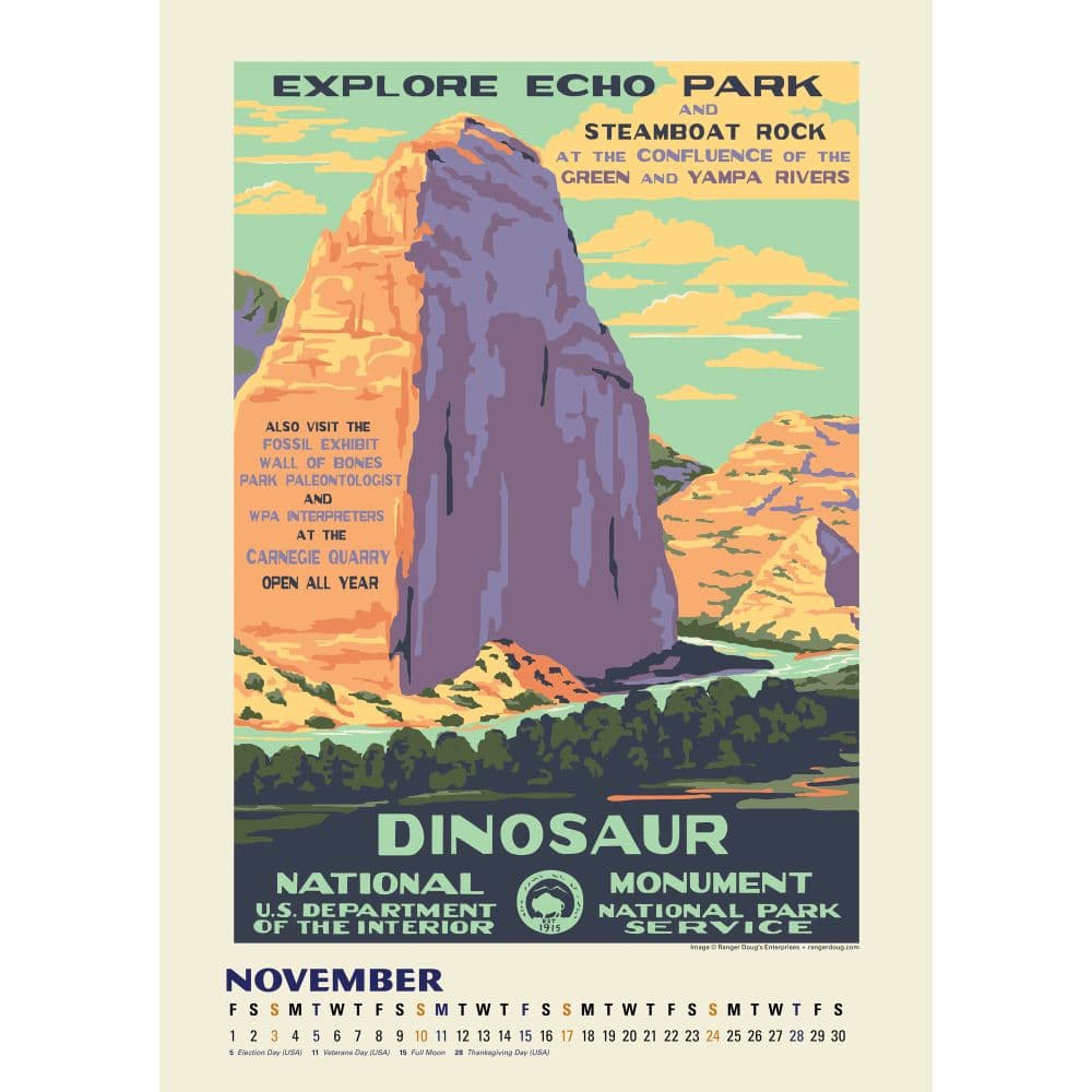 National Parks Poster Art WPA 2024 Wall Calendar Fourth Alternate Image width=&quot;1000&quot; height=&quot;1000&quot;