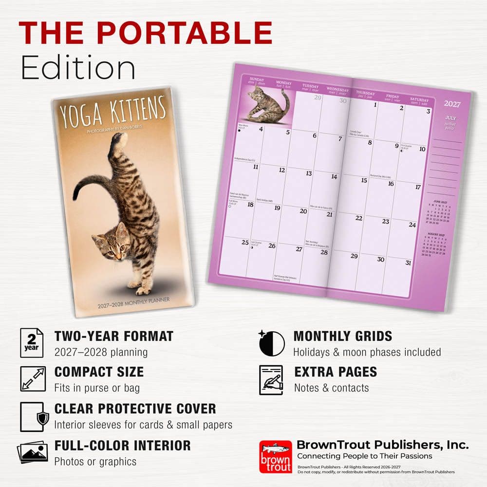 Yoga Kittens 2027 2 Year Pocket Planner Fifth Alternate Image