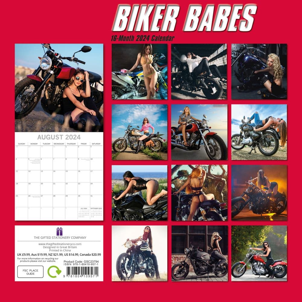 Biker Babes 2024 Wall Calendar