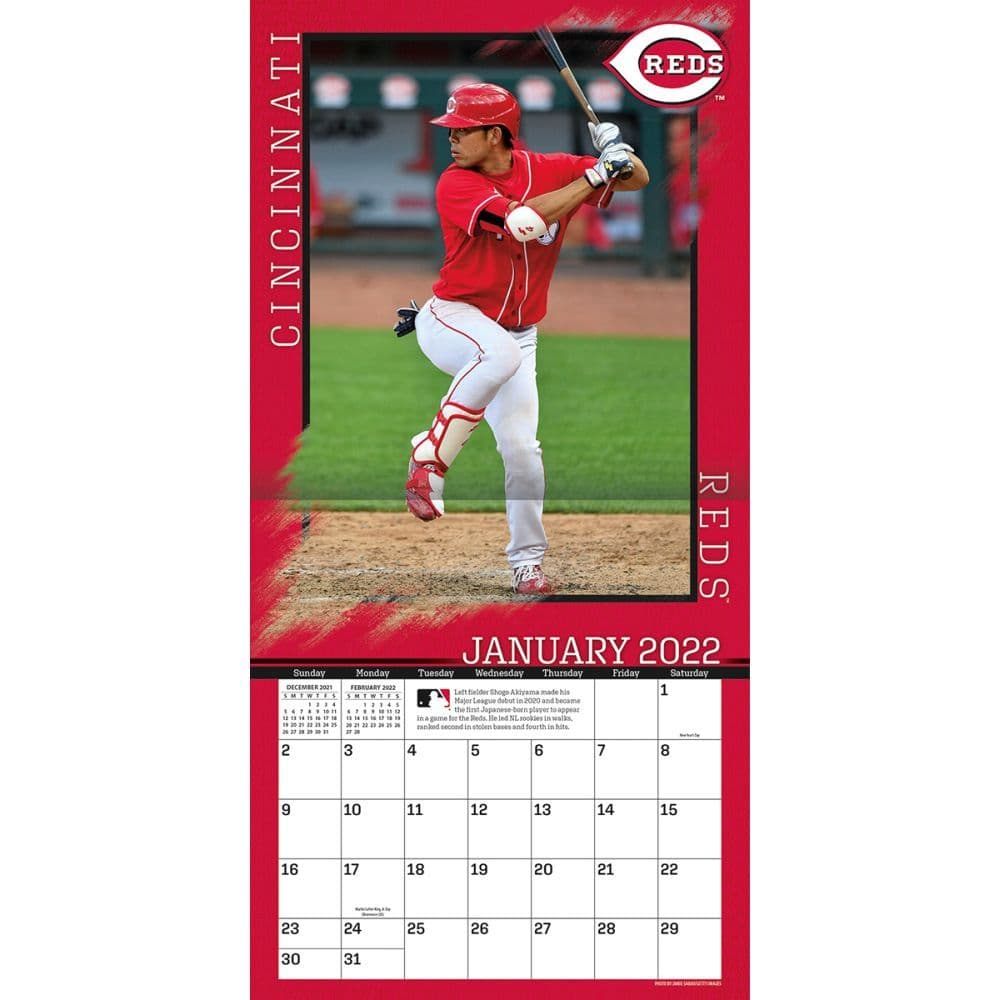 Reds Schedule 2022 Mlb Cincinnati Reds 2022 Wall Calendar - Calendars.com