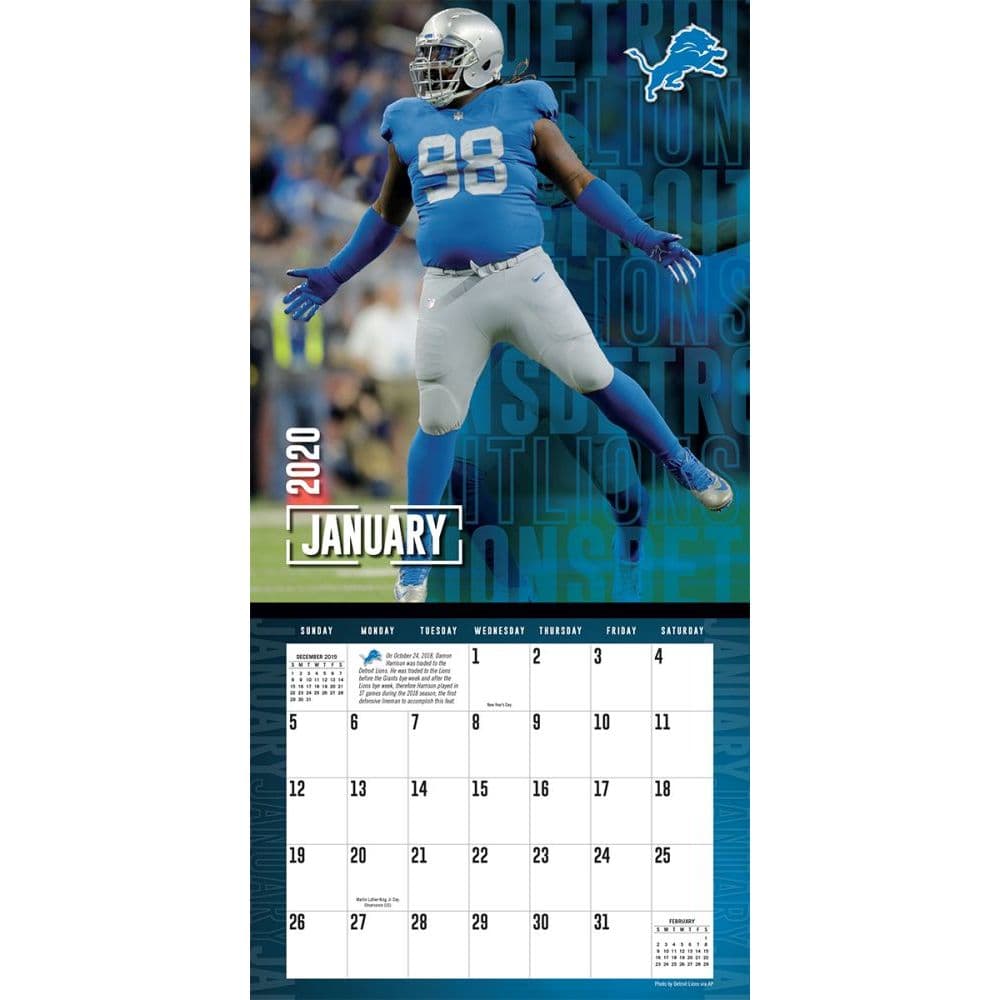 Detroit Lions Wall Calendar