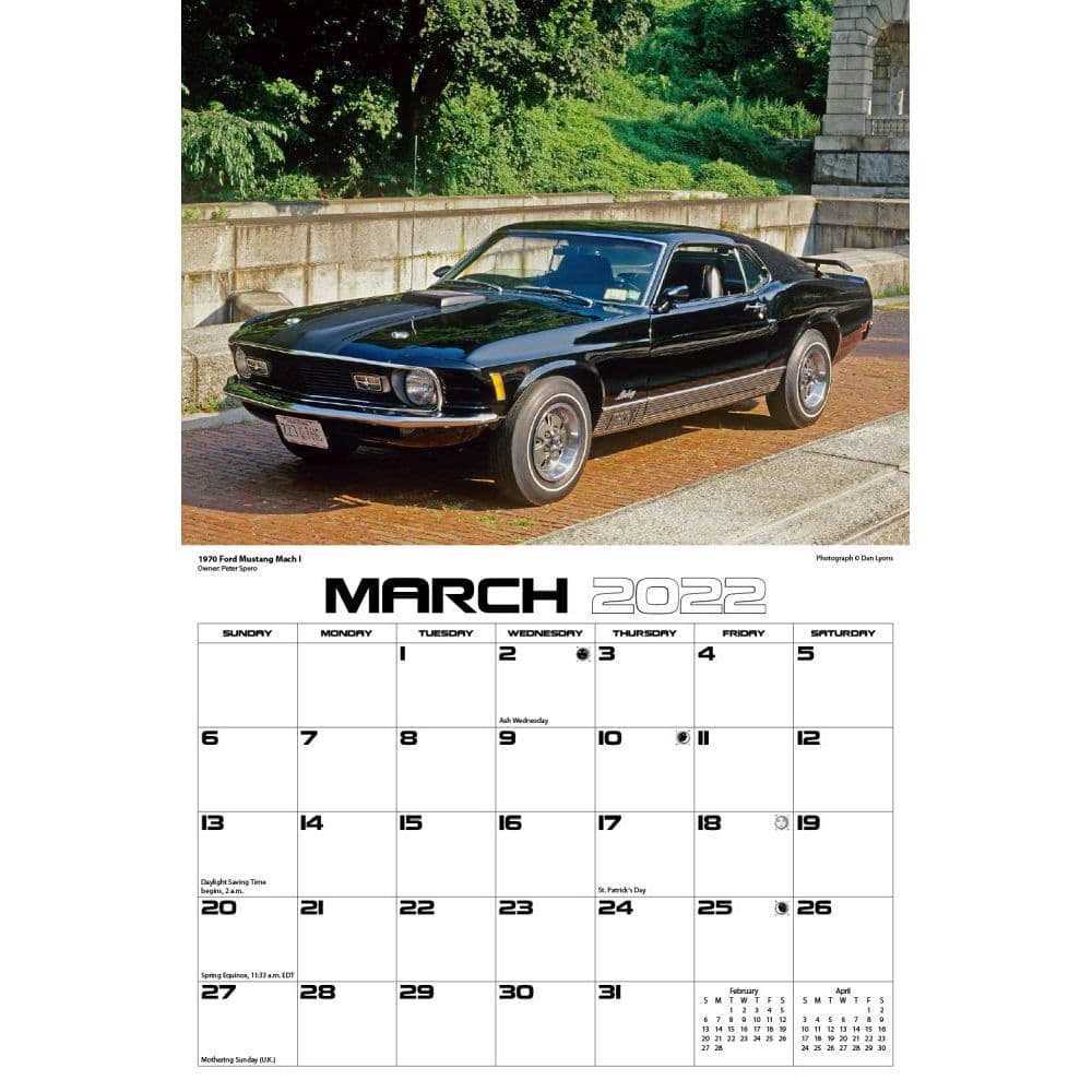 classic mustangs 2022 wall calendar calendarscom