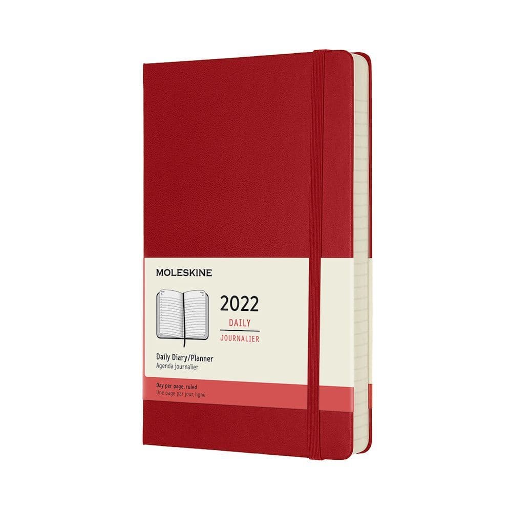 Moleskine 2022 Large Daily Hard Cover Planner (Scarlet Red)