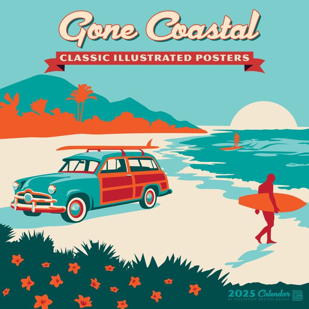 Gone Coastal Art 2025 Wall Calendar Main Image