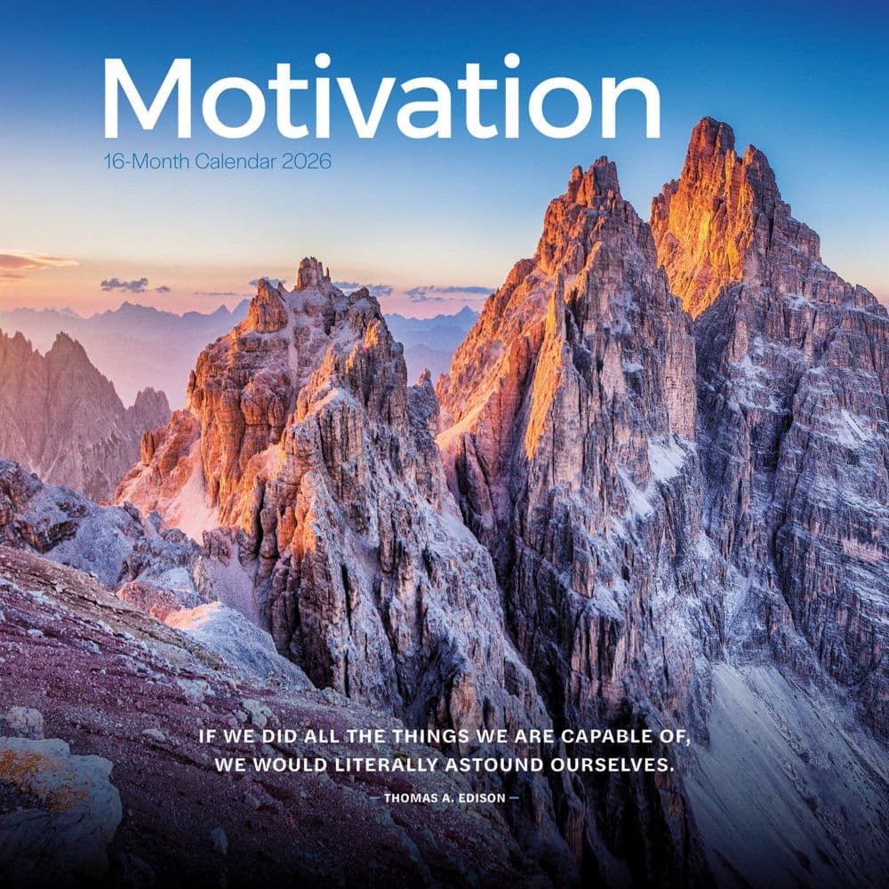 Motivation 2026 Wall Calendar  Main Image