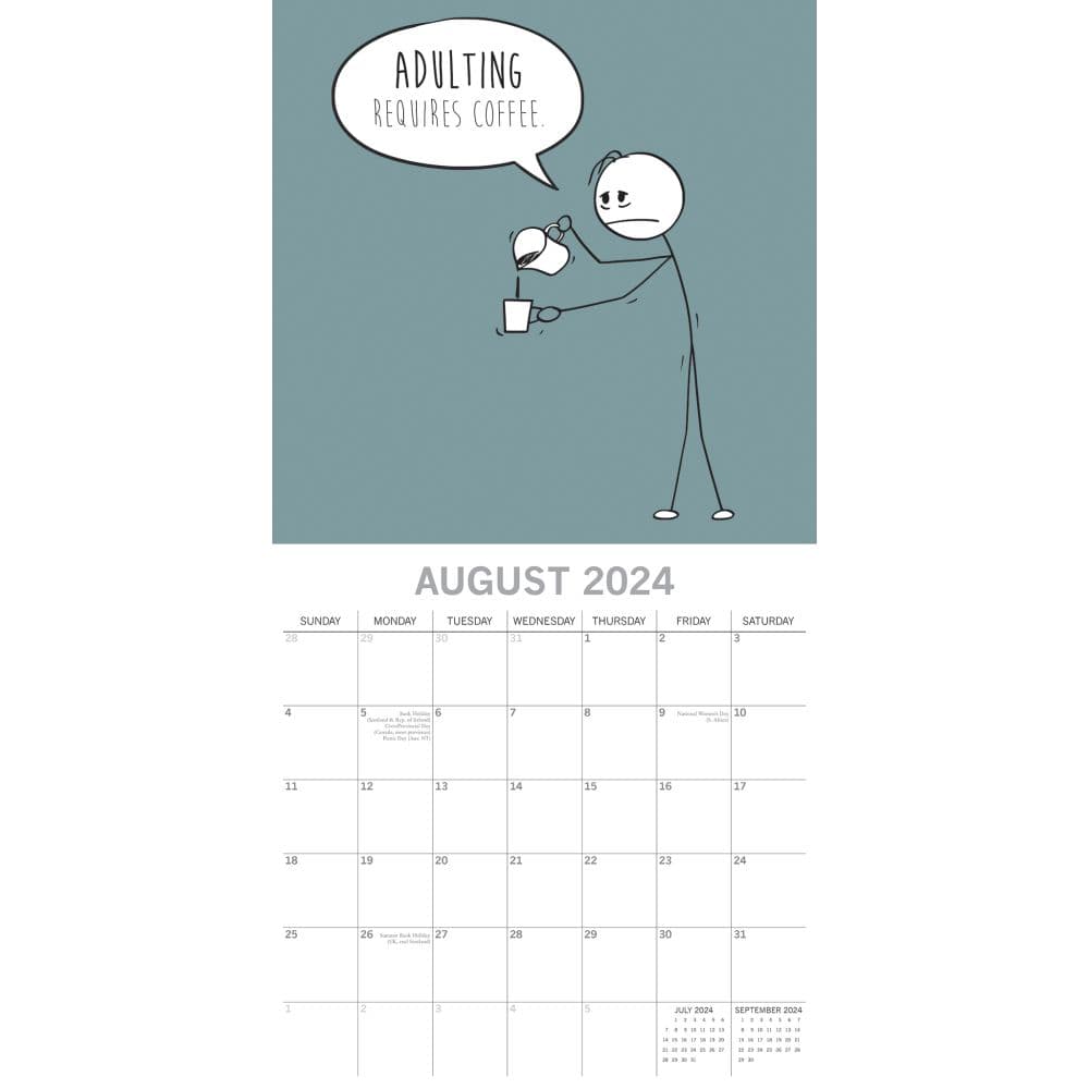 Scary Reality of Adulting 2024 Wall Calendar - Calendars.com