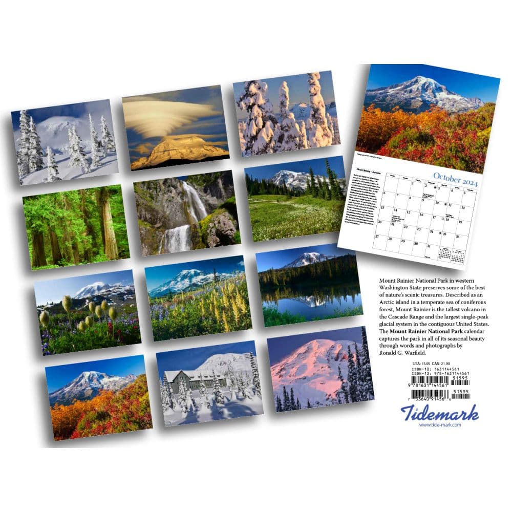 Mount Rainier 2024 Wall Calendar Alternate Image 1
