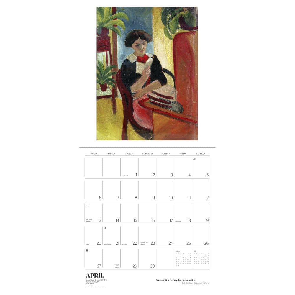 Reading Woman 2025 Wall Calendar Second Alternate Image width="1000" height="1000"