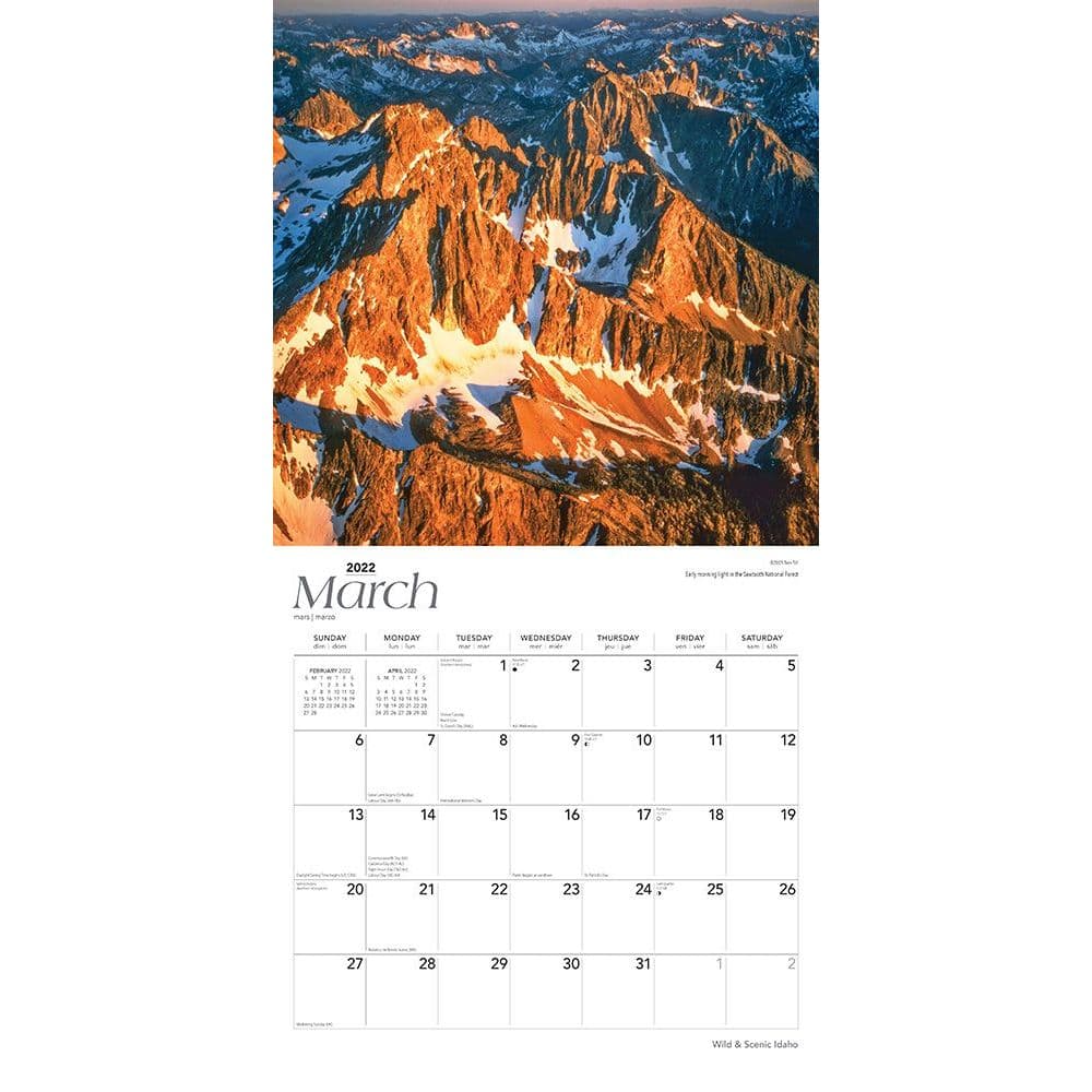 2022 Holiday Calendar Idaho