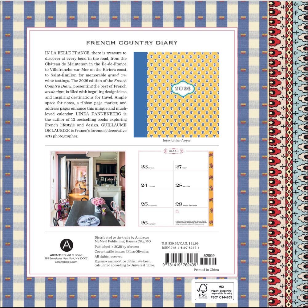 French Country Diary 2026 Engagement Planner First Alternate Image