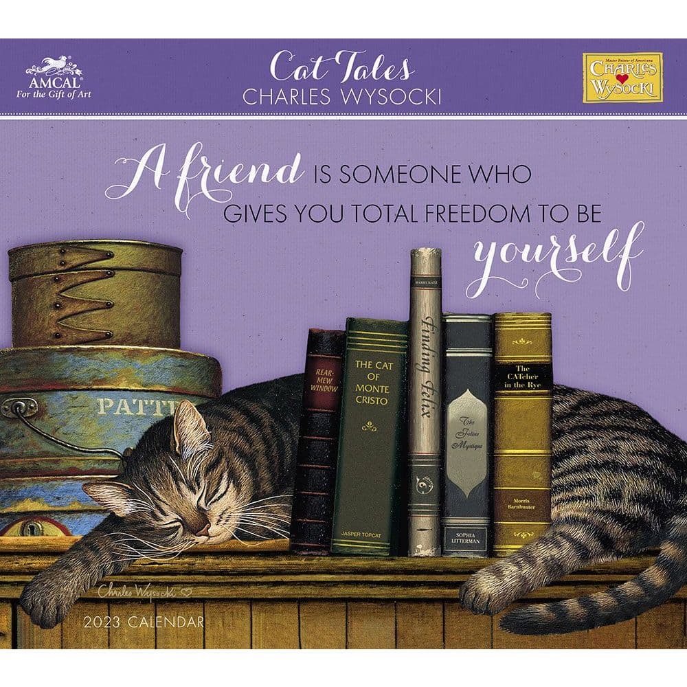 Charles Wysocki Cat Tales 2023 Wall Calendar