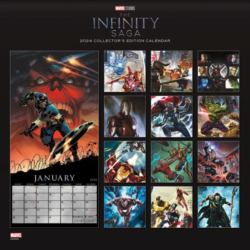 Marvel Infinity Saga Collectors Edition 2024 Wall Calendar