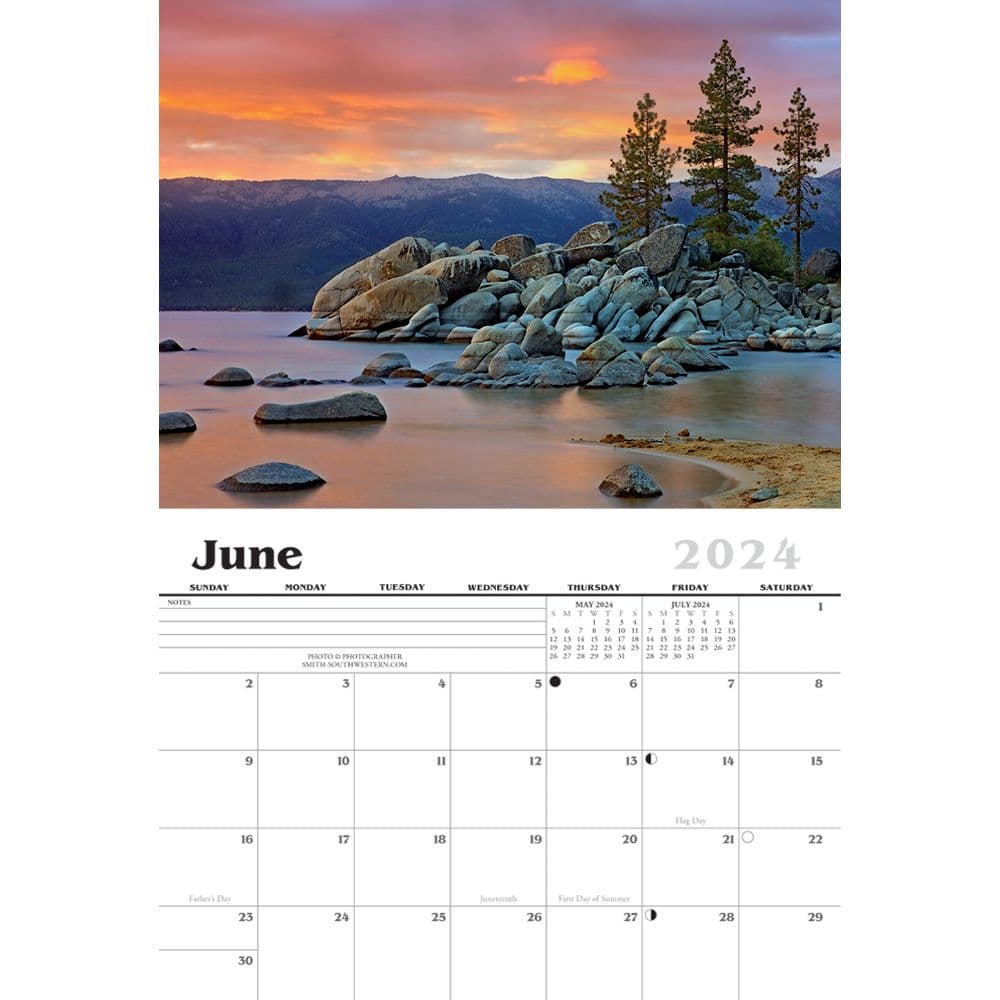 Lake Tahoe 2024 Wall Calendar Second Alternate Image