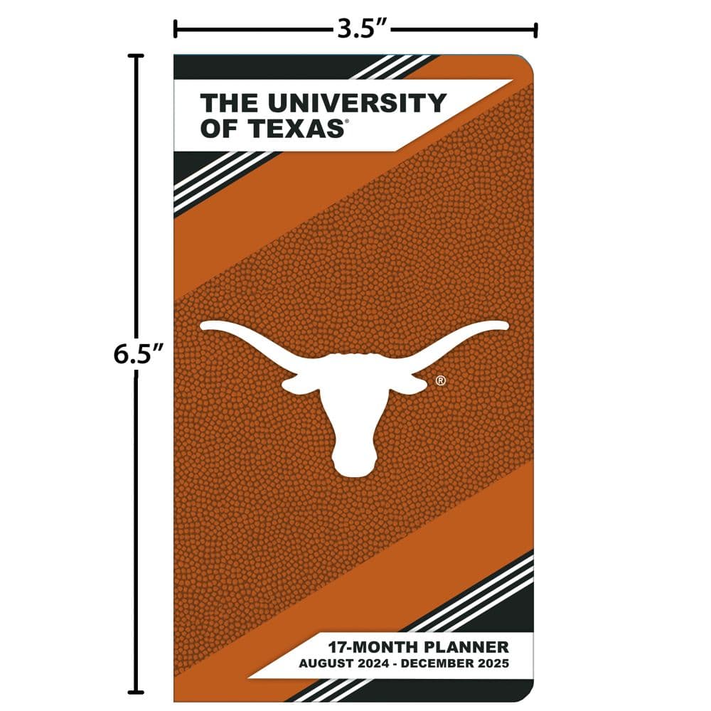 Texas Longhorns 2025 Pocket Planner Measurements