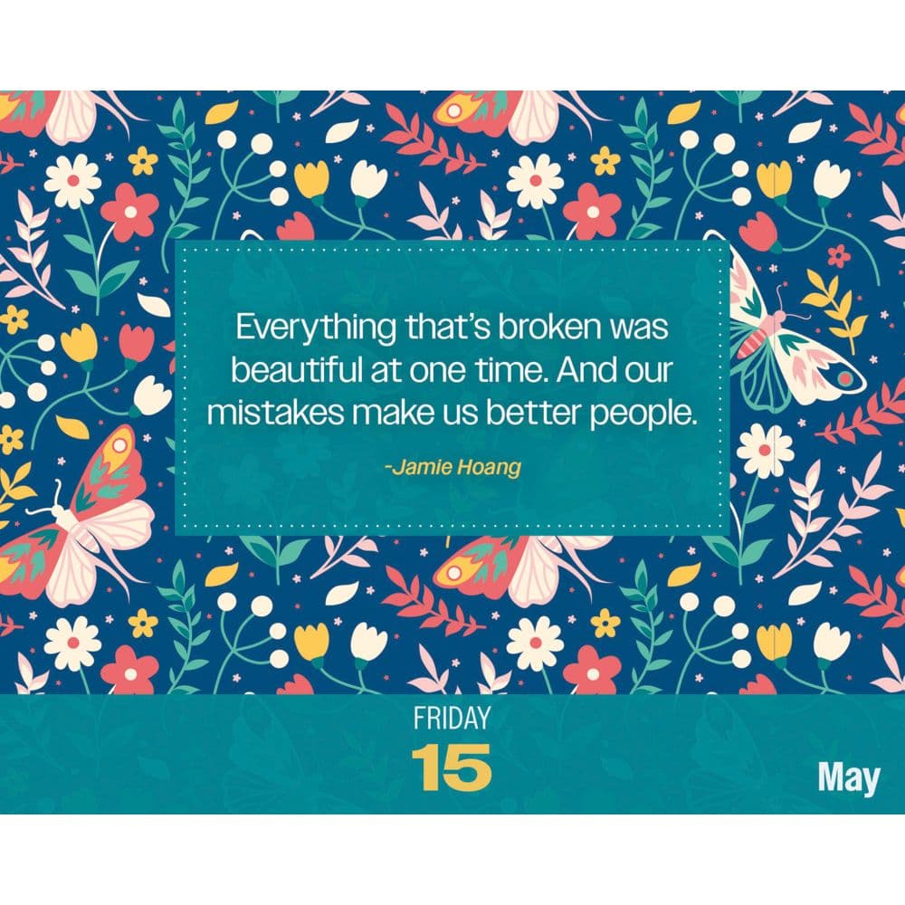Positive Vibes Only 2026 Desk Calendar Third Alternate Image