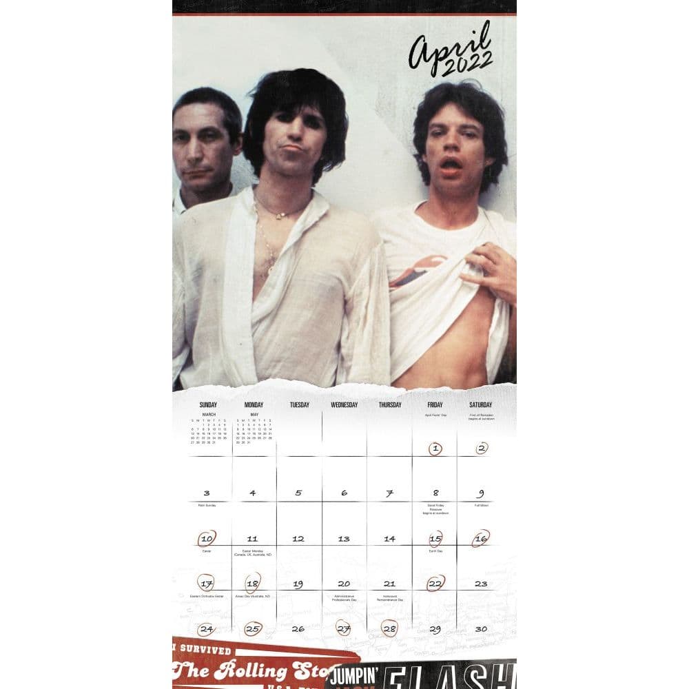 Rolling Stones 2022 Wall Calendar - Calendars.com