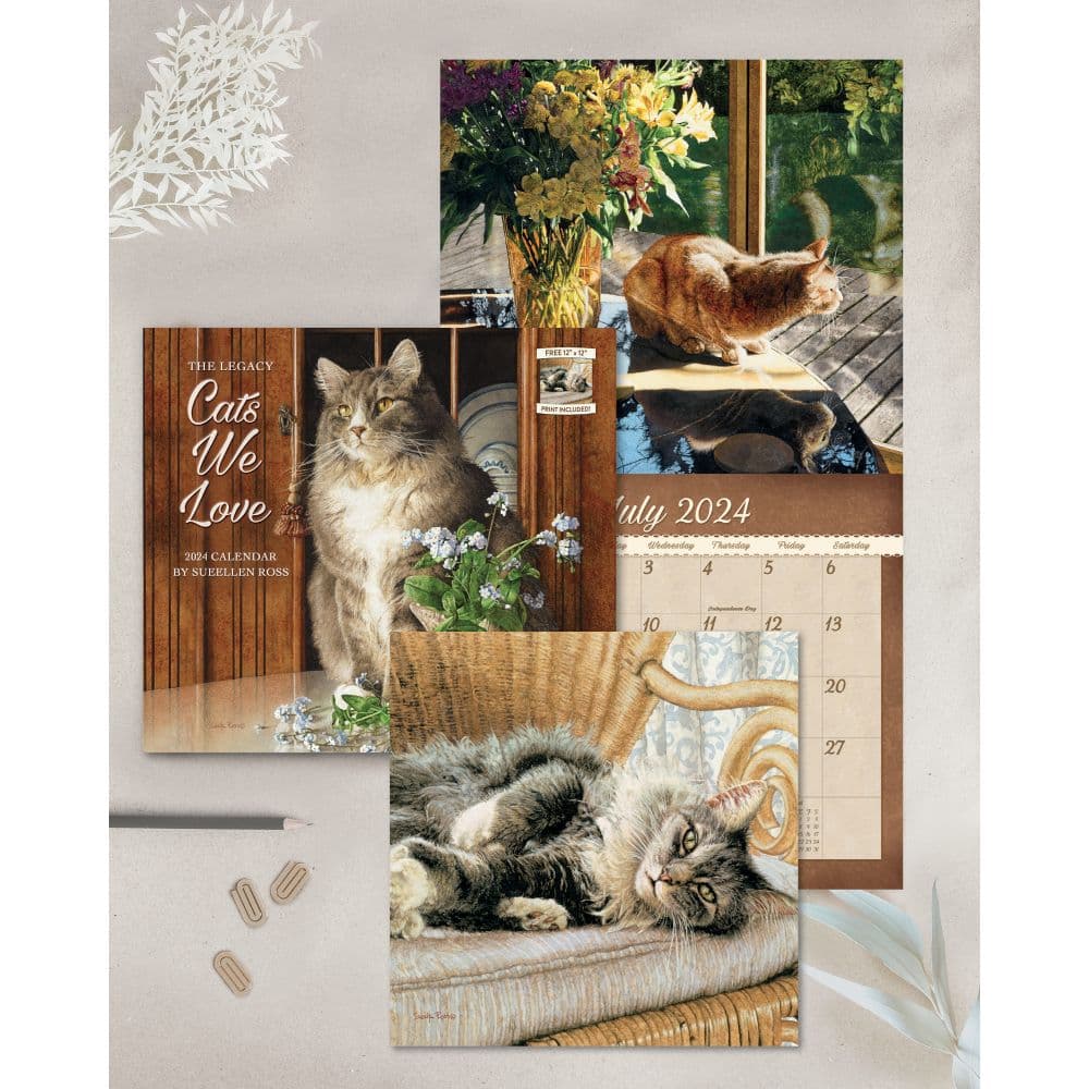 Cats We Love Special Edition 2024 Wall Calendar Third Alternate Image width=&quot;1000&quot; height=&quot;1000&quot;