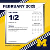 image COL Michigan Wolverines 2025 Desk Calendar Second Alternate Image