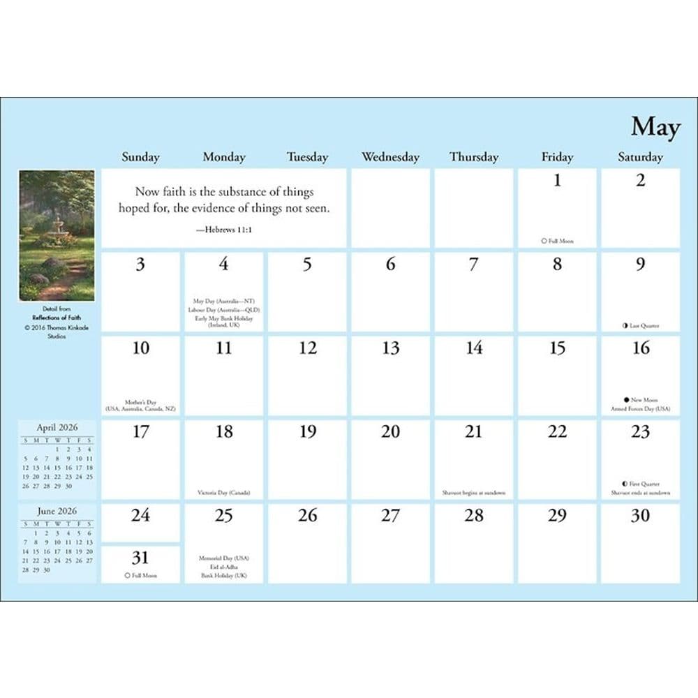 Thomas Kinkade Scripture 2026 Monthly Planner First Alternate Image