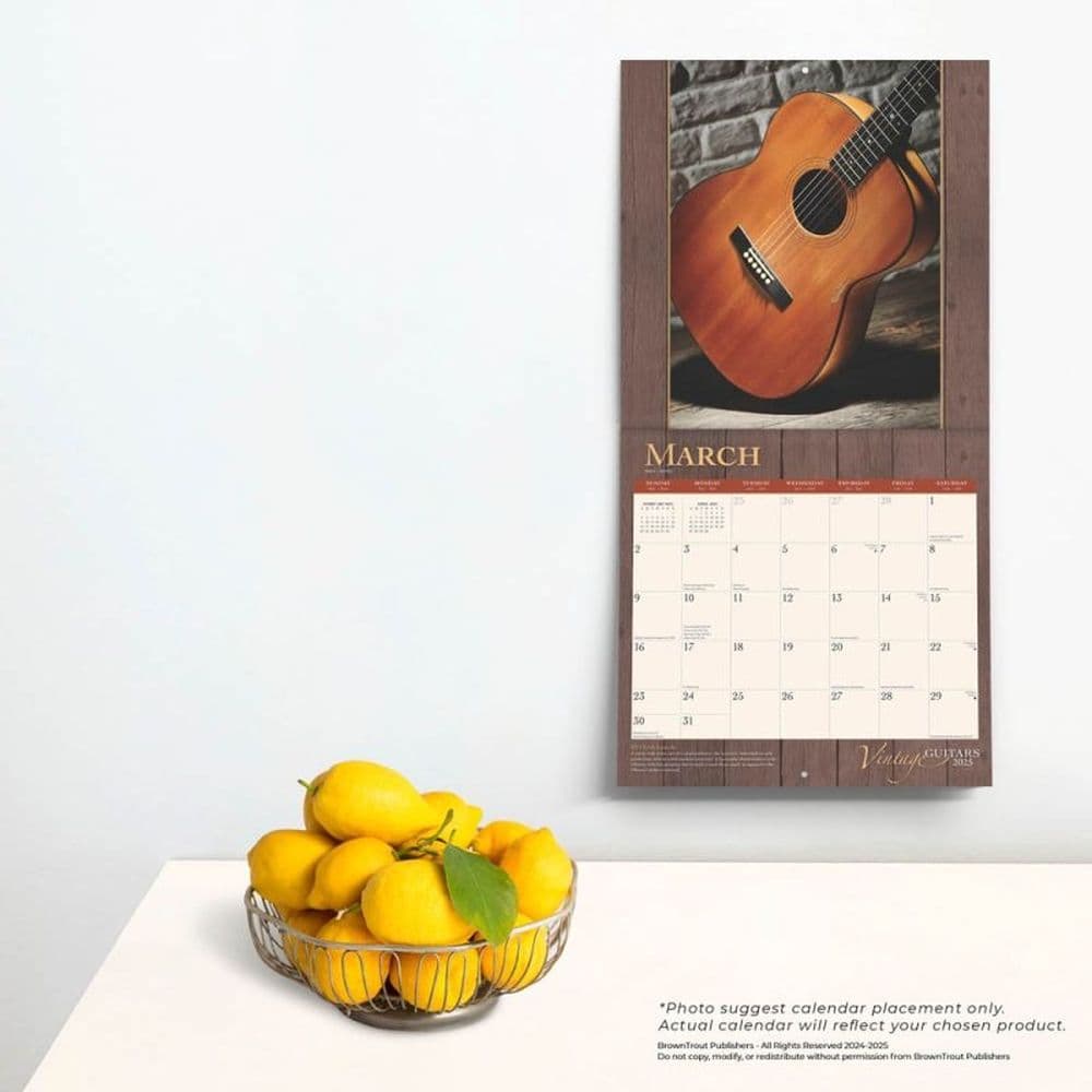 Vintage Guitars 2025 Wall Calendar Fourth Alternate Image