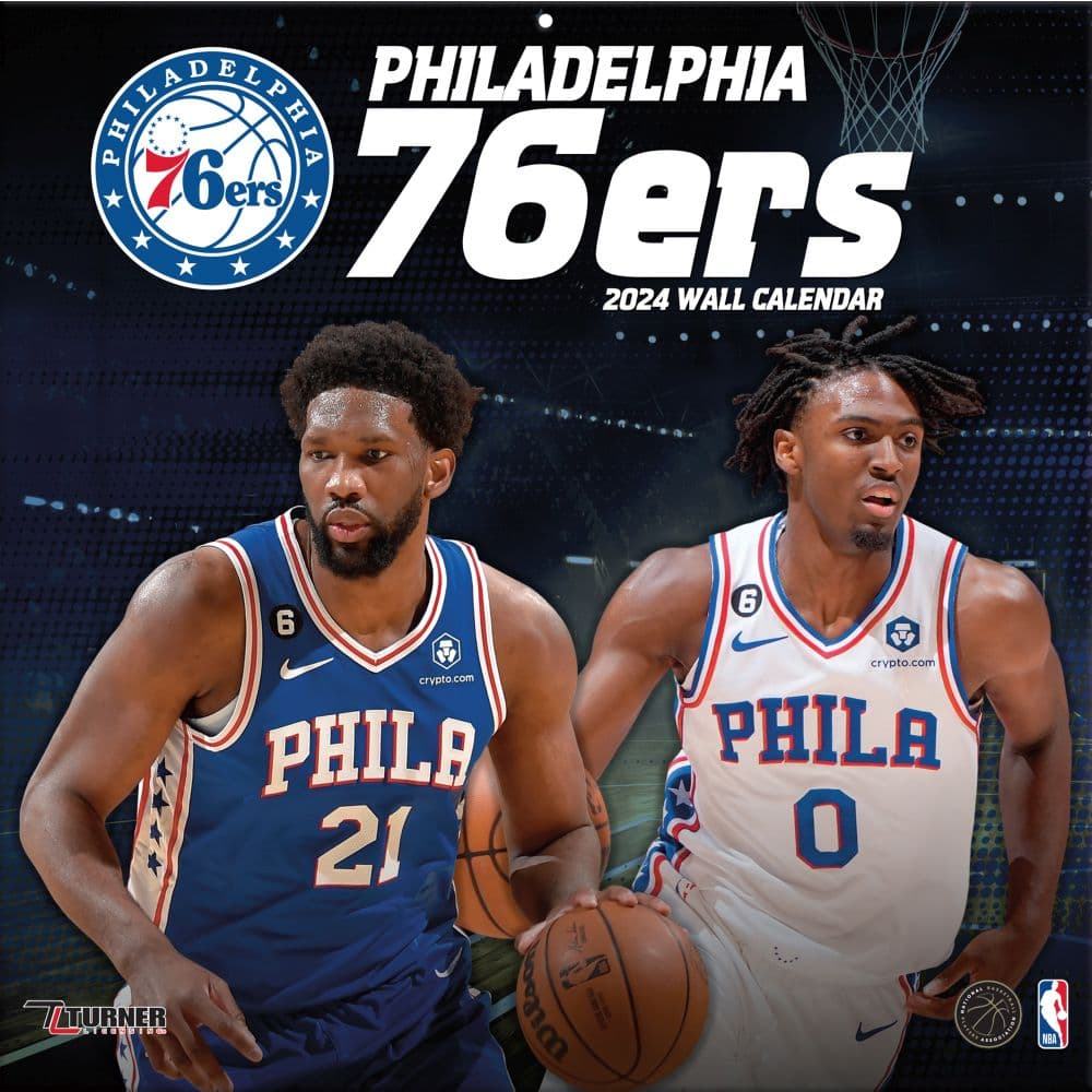 NBA Philadelphia 76ers 2024 Wall Calendar