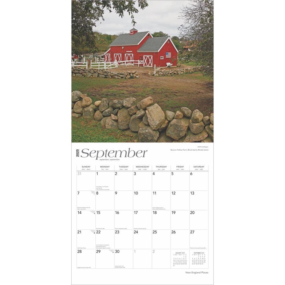 New England Places 2025 Wall Calendar Second Alternate Image width=&quot;1000&quot; height=&quot;1000&quot;