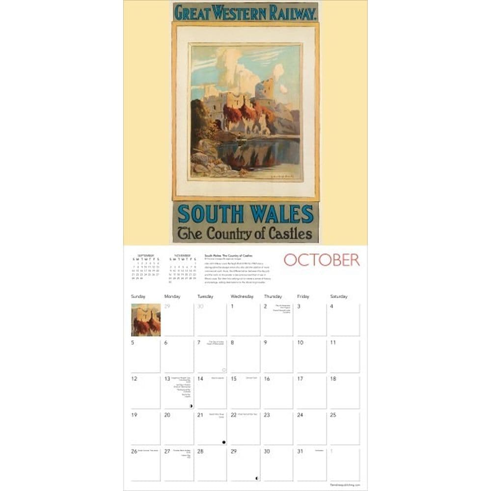 English Travel Posters 2025 Wall Calendar Third Alternate Image