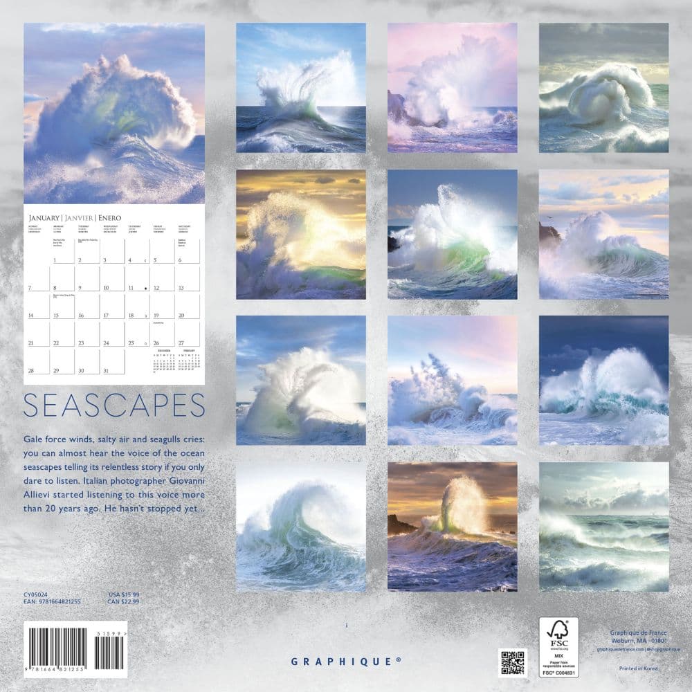 Seascapes 2024 Wall Calendar