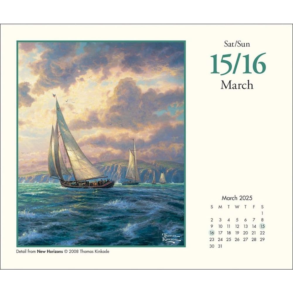 Kinkade Painter of Light 2025 Desk Calendar Main First Alternate Image width=&quot;1000&quot; height=&quot;1000&quot;