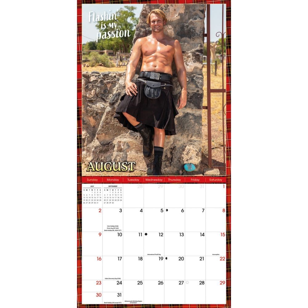 Kilty Pleasures 2026 Wall Calendar Fourth Alternate Image