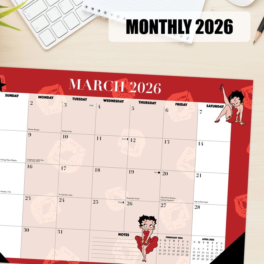 Betty Boop 17x12 2026 Desk Pad Third Alternate Image