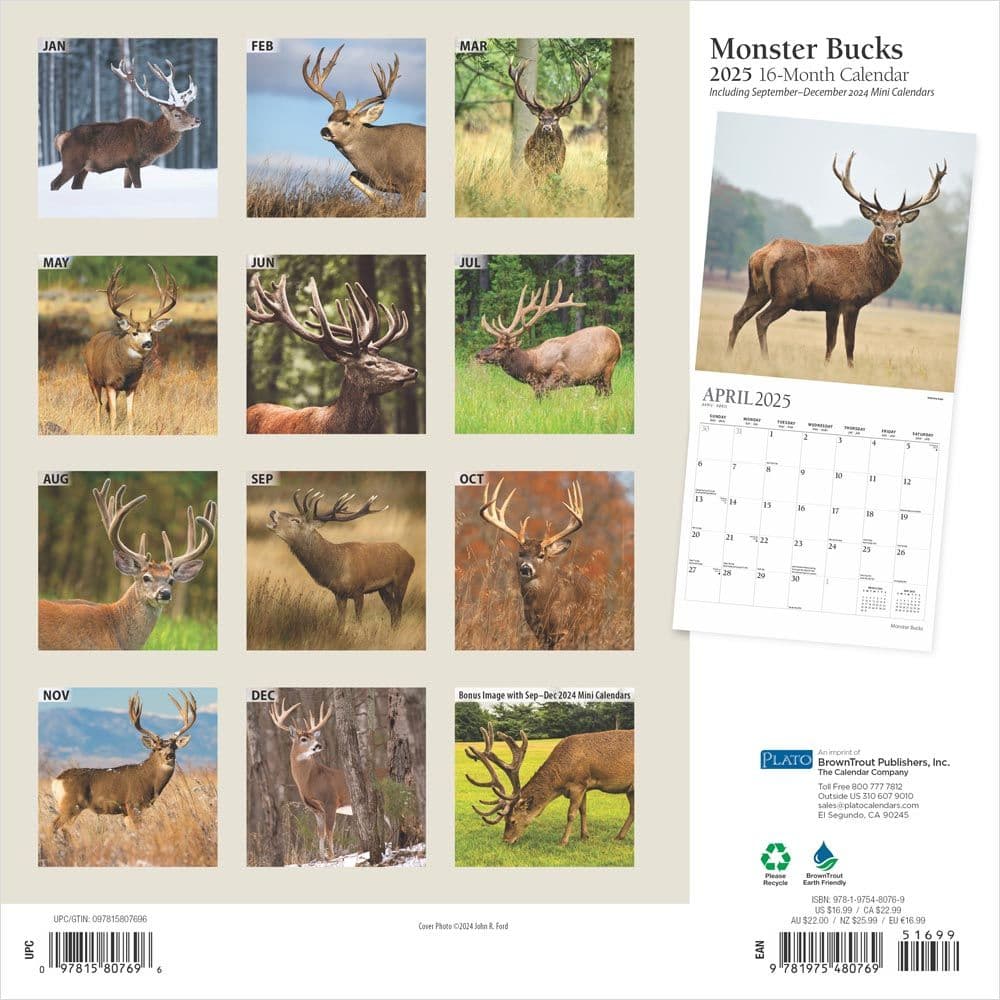 Monster Bucks Plato 2025 Wall Calendar First Alternate Image