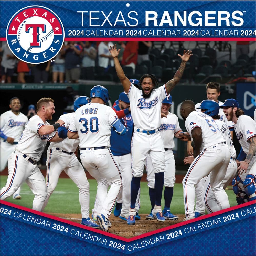 MLB Texas Rangers 2024 Wall Calendar Calendars com