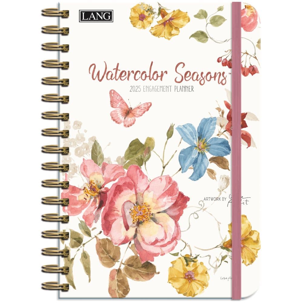 Watercolor Seasons by Lisa Audit 2025 Spiral Engagement Planner