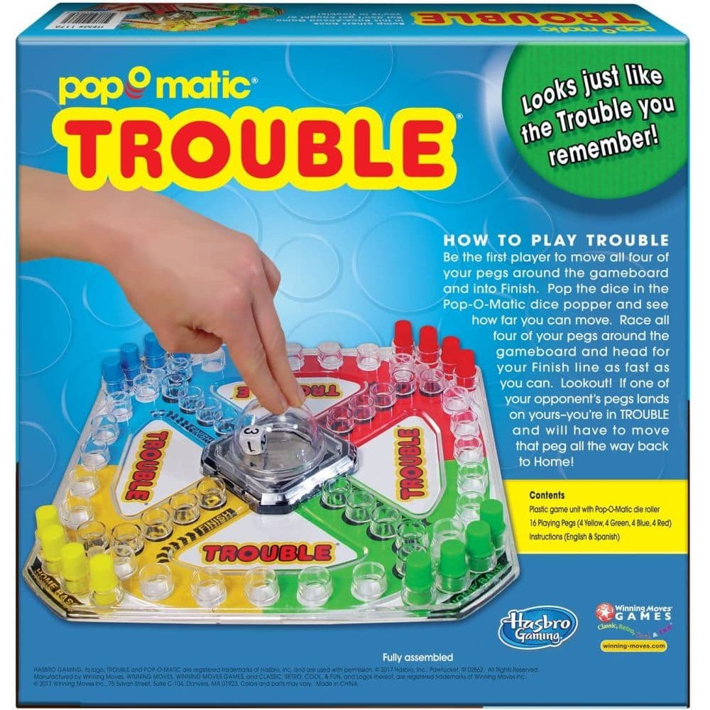 Trouble Classic Board Game Alternate Image 1