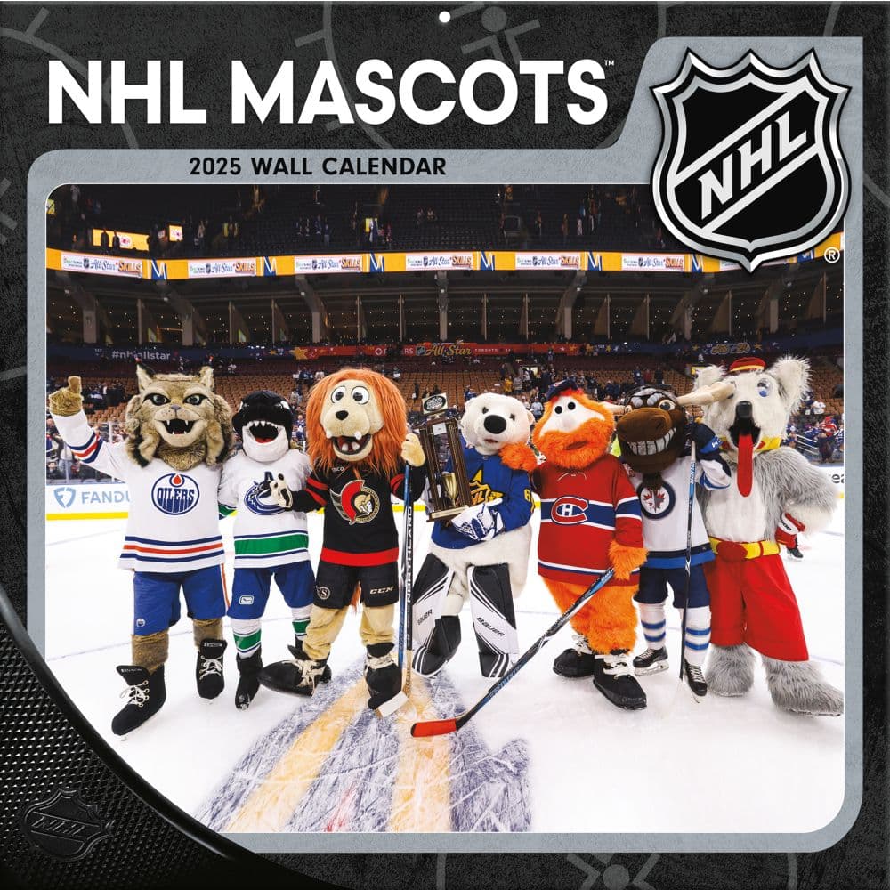 NHL Mascots 2025 Wall Calendar