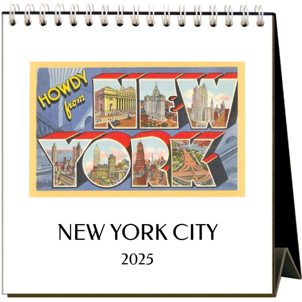 Nostalgic New York City 2025 Easel Desk Calendar Main Image