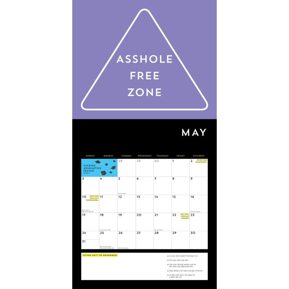 Fcking 2026 Wall Calendar Sixth Alternate Image