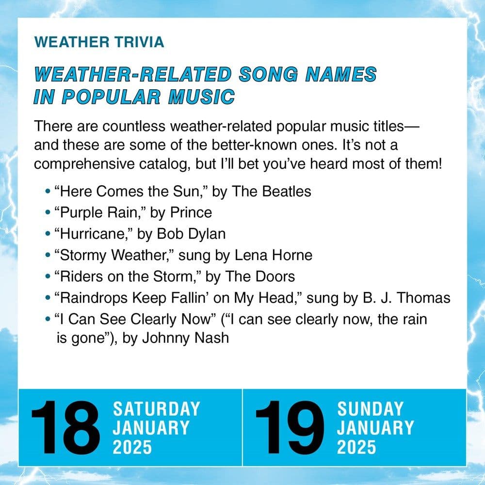 Extreme Weather 2025 Desk Calendar