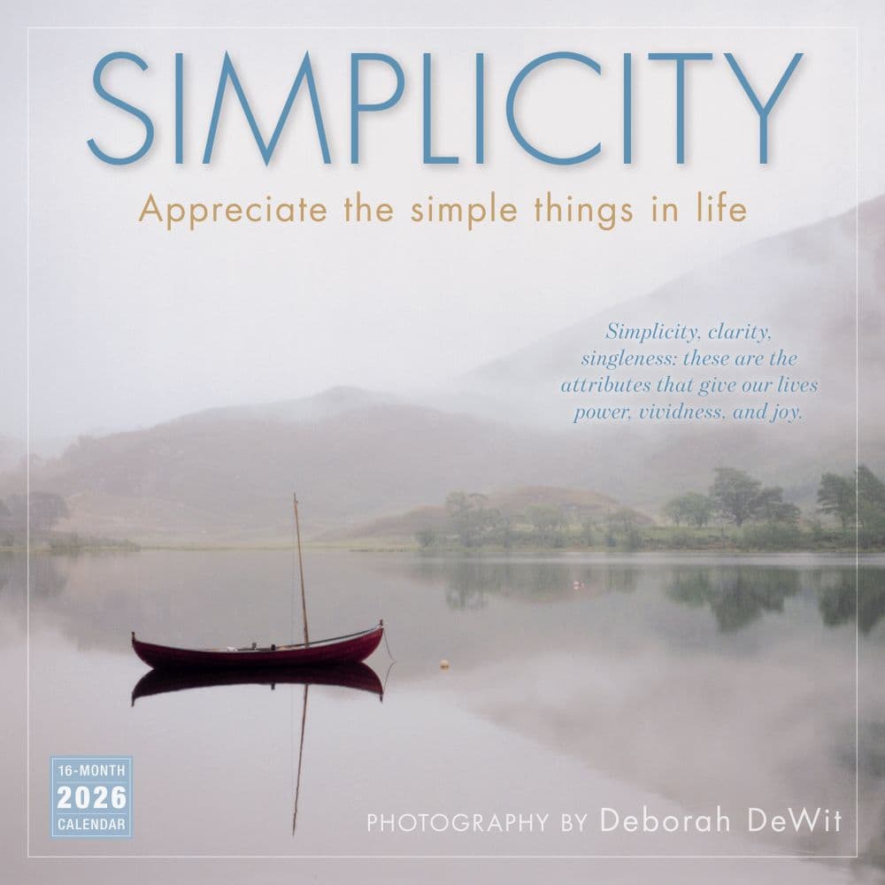 Simplicity 2026 Wall Calendar_Main Image